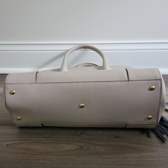 Alberta di Canio Leather Bag , Large ,Gray